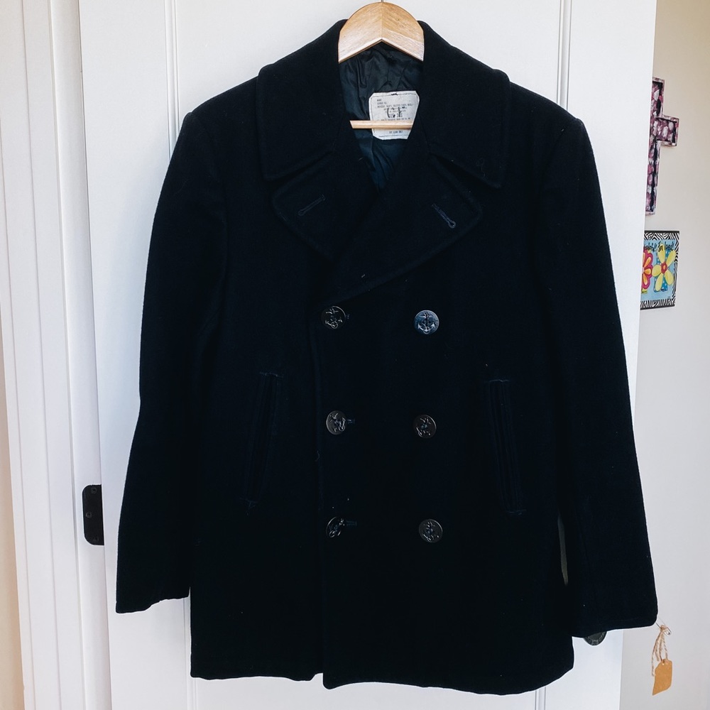 ORIGINAL VINTAGE MILITARY ISSUED Navy Sailors Peacoat